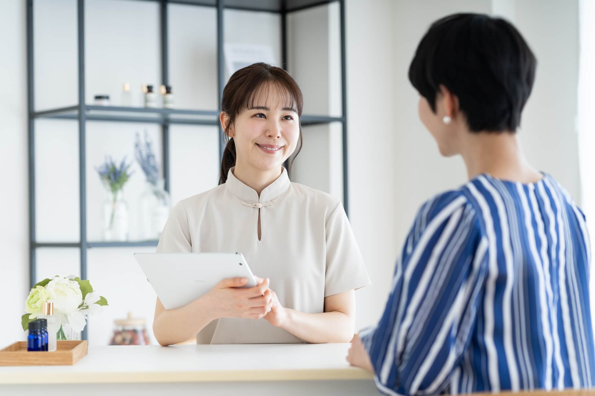 専用機器で今の肌状態を見える化